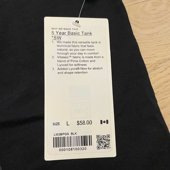 L Lululemon Seawheeze 5 Year Basic Tank Limited Special Edition Rare - Picture 5 of 7